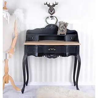 Damensekretär Villa Vintage Sekretär Schwarz Wandtisch Antik Konsole hma054 Palazzo Exclusiv
