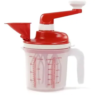 Tupperware Chef Easy Mixx Rot-Weiß Sahne Eiweiß Schlagen 1,25 L 20,4 cm x 26,4 cm x 4 cm Mixbehälter Behälter Modern