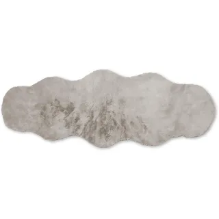 jilda-tex Teppich Überwurf Bettvorleger Felloptik Rabbit Deluxe 750 GSM Kunstfell Fellimitat (Nerzfell, 60x170 cm)