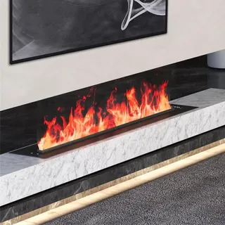 3D-Wasserdampf-Kamin mit realistischer zerstäubter Flamme, ultradünne Platte für Tischdekoration, nicht heizender Umgebungseffekt