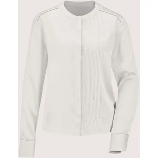 Madeleine Langarmbluse Elegante Bluse mit Zierblenden weiß 44