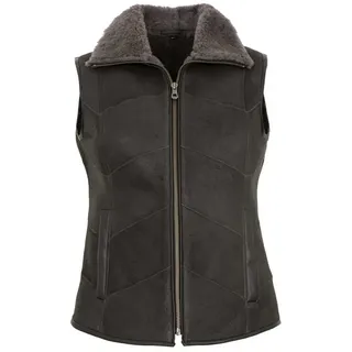 Maddox Lederweste Mariel MADDOX - Damen Lammfellweste Lederweste Lammfell anthra grau 36