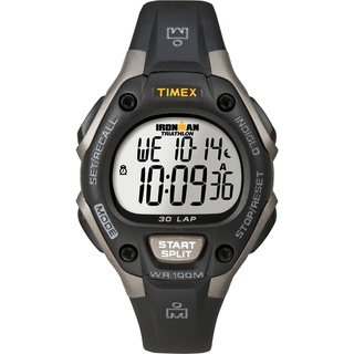 Timex Ironman Classic 34mm Digitaluhr für Damen, graues Kunstharz-Armband, T5E961