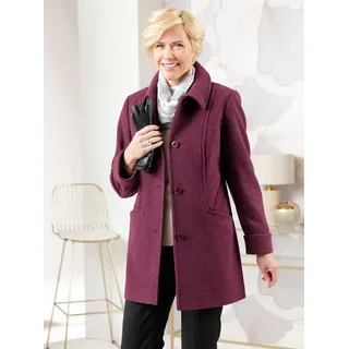 Wolljacke CLASSIC, Damen, Gr. 44, rot (burgund, meliert), 60% Wolle, 30% Polyester, 10% Kaschmir, unifarben, Jacken