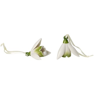 Villeroy & Boch – Mini Flower Bells Schneeglöckchen Set 2 Teilig, Kunstblumen, Künstliche Frühlingsblumen, Keramikblüten Zum Hängen Deko, Porzellanblümchen, Ostern Anhänger, Premium Porzellan