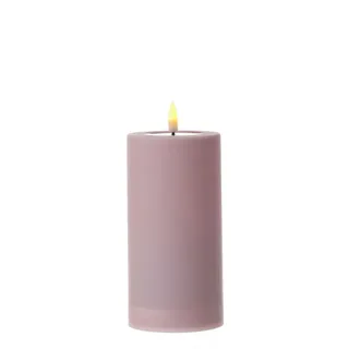 Deluxe Homeart LED Kerze MIA Deluxe Homeart Stumpenkerze für Außen H: 15cm D: 7,5cm rosa