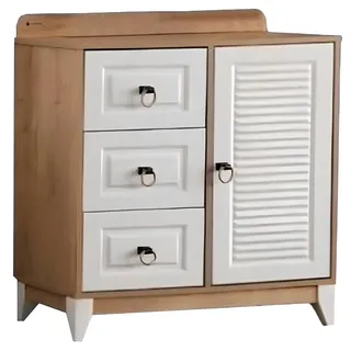 Xlmoebel Kombikommode Elegante Kinderkommode aus hellem Holz mit geräumigen Schubladen (Kommode, Kommode), Hergestellt in Europa weiß