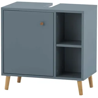 Schildmeyer MÖBELPARTNER Waschtischunterschrank ohne Waschbecken Bjarne 153169 blaugrau 60,2 x 33,1 x 59,3 cm