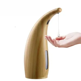 Automatischer, Berührungsloser Seifenspender Mit Infrarotsensor, Ipx6 Wasserdicht, Für Zuhause, Schule, Büro, Hotel, Restaurant (helles Holz)