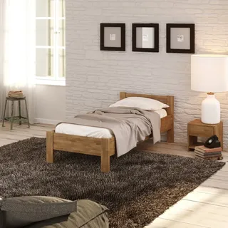 Krok Wood Seniorenbett SiSi aus Massivholz in Eiche (90 x 200 cm) - Naturbelassen