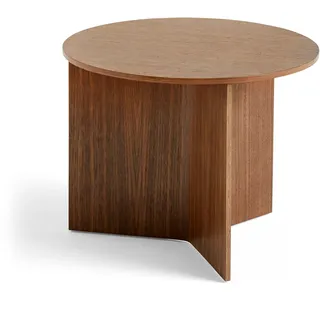 HAY - Slit Table Round, Walnuss natur, Ø 45 x H 35,5 cm