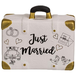 Bada Bing Spardose Spardose Hochzeitskoffer Koffer Just Married, (1-tlg), Hochzeitsgeschenk