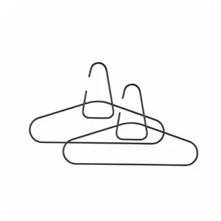 ZONE Denmark A-Hanger Kleiderbügel Metall Schwarz 2 St.