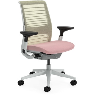 Steelcase Think Ergonomischer Bürostuhl mit LiveBack Lumbalstütze, 4D-Armlehnen, nachhaltigem Design Pink Lemonade