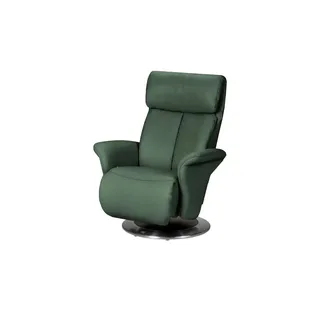 HIMOLLA Relaxsessel 7227 Leder 82 x 109 x 90 cm Grün mit Relax-Funktion