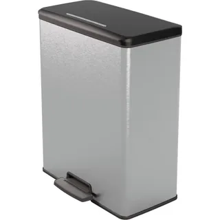 KETER Deco Bin Duo 52 l Silber