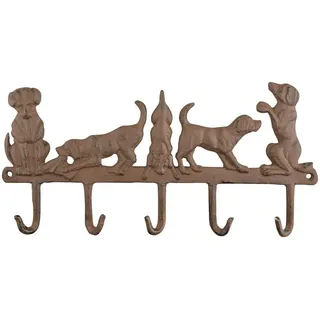 Garderobenständer aus Gusseisen mit Vintage-Hundenmotiv, 36 cm