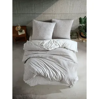 ZIRVEHOME Parma Gepunktet Grau/Weiß 200 x 200 cm + 2 x 80 x 80 cm