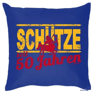 Goodman Design Mega Cooles Kopfkissen Dekokissen für das Geburtstagskind - 50 Jahre Schütze - Sternzeichen