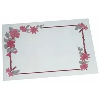 Papstar Tischsets, Papier 30 cm x 40 cm weiß "Blumenranke", 4 x 250 Stück