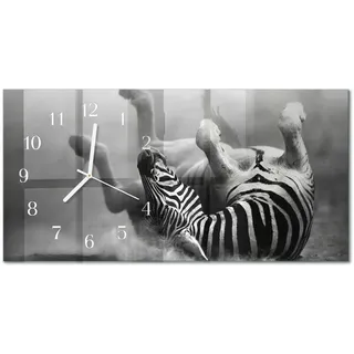 WANDUHR aus Glas 60x30 cm - Rippchen