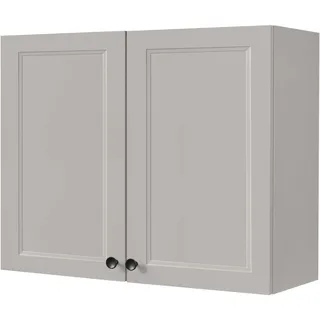 Nobilia Hängeschrank ""Cascada", vormontiert, mit zwei Einlegeböden", grau (front: lacklaminat steingrau, korpus: steingrau), B:90cm H:72cm T:37,2cm, Schränke, Breite 90 cm
