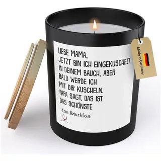 22Feels Duftkerze Deko Schwangerschaft Geschenk Frauen Werdende Mama Muttertag To Be, MADE IN GERMANY, Europäisches Sojawachs, Handgegossen schwarz
