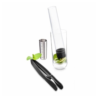 VACUVIN Besteck-Set Cocktail- und Bar Set (3-tlg), Kunststoff, mit Messbecher, Stößel, Barzange bunt