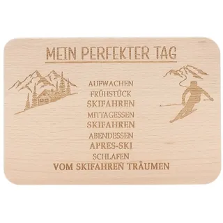 Spruchreif® Frühstücksbrett Holz-Frühstücksbrettchen · Brotzeitbrett mit Gravur · Geschenk Hobby