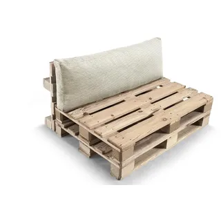Gutekissen® Palettenkissen, Gartensofakissen, Sitzkissen, Rückenkissen, gefüllt mit Pulirethangranulateinlage, viele Farben und Größen PWL (Rückenlehne 120x40, Beige)