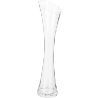 Cabilock Vase Mit Schrägem Mund Tulpenvase Glasvase Mini-Pflanztöpfe Blumenhalter Blumentöpfe Zylinderglasvase Einzigartiges Vasendesign Kreative Glasvase Blumenflasche Großes