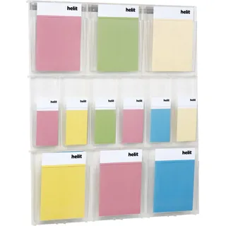 Helit Wandprospekthalter the placativ transparent DIN A4, 1/3 DIN A4 85,2 x 5,4 x 97,8 cm, 1 St.