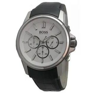 HUGO BOSS 1513033 Uhr Herren Chronograph Chrono Leder schwarz Armbanduhr