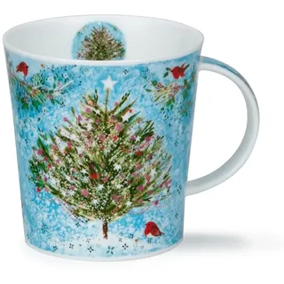 Dunoon Lomond Snowy Christmas Tree Fine Bone China Christmas Mug
