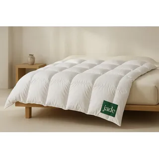 HANSKRUCHEN GmbH HANSKRUCHEN Jade Daunendecke 135x200 cm Warm 90% Daunen waschbar Allergiker Winterbettdecke atmungsaktiv Bettdecke weiß - Weiß