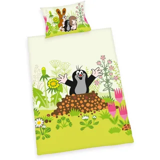 Herding Der kleine Maulwurf 2407201063 - Bettwäsche, 40x60 cm + 100x135 cm, 100% Polyester