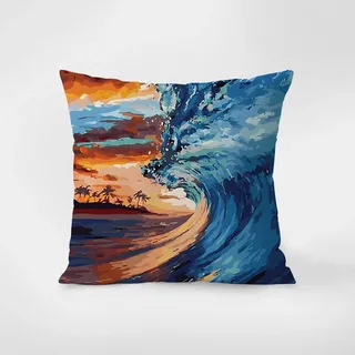 Kissenbezug 80x80 Braun Blau Orange Kopfkissenbezug 80x80 Baumwolle Leinen Sofakissen mit Reißverschluss Kopfkissenbezüge Knitterfreie Kopfkissen 80x80 Bezug Langlebig Kissenbezüge 80x80 1 Pcs