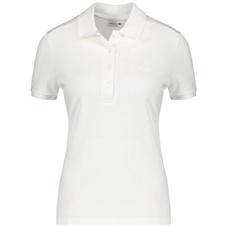Lacoste Poloshirt Damen Poloshirt Slim Fit Kurzarm (1-tlg) weiß 38