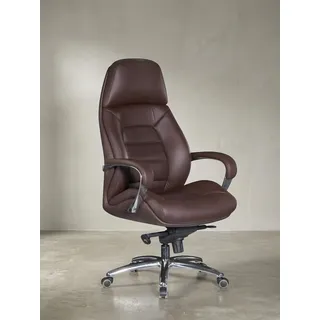 KADIMA DESIGN Chefsessel Echtleder Braun