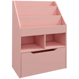 Homcom Kinderregal 60 x 29,9 x 90 cm MDF rosa