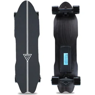 Oiyekntd Elektrisches Skateboard mit Fernbedienung, wasserdichtes Longboard-Skateboard, 7-lagiges Ahornholz, 15 km Reichweite, 25 km/h Höchstgeschwindigkeit, Pendler-Longboard für Anfänger E