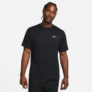 Nike Dri-FIT UV Hyverse kurzarm Fitnessshirt Herren 010 black/white M