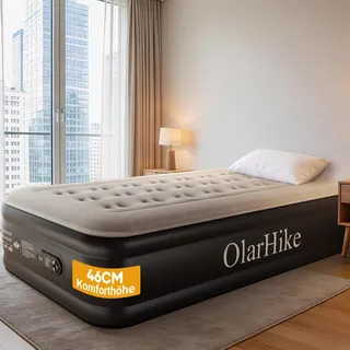OlarHike Luftbett 1 Person, Luftmatratze Selbstaufblasend mit integrierter Pumpe, Gästebett, Gästematratze, für Muttertag Gäste, Camping oder Heimgebrauch - 90 x 200 x 46 cm