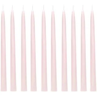 Partydeco Spitzkerze 24 cm 10Stk. | Puderrosa Matt