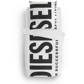 Diesel Bettwäsche Diesel 2023, Weiß, Textil, Schriftzug, 155x220 cm, Oeko-Tex® Standard 100, pflegeleicht, Schlaftextilien, Bettwäsche, Bettwäsche, Perkal-Bettwäsche