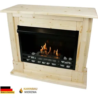 Ethanol und Gelkamin Modell Emily Deluxe Natur incl. 1 L Brenner aus Edelstahl