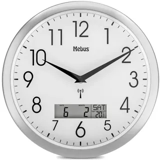 Mebus Funkwanduhr 19422 Ø 30 cm Kunststoff