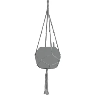 Lechuza® Hängeampel Makramee Cotton Pure 90 Grau 22 cm x 14 cm