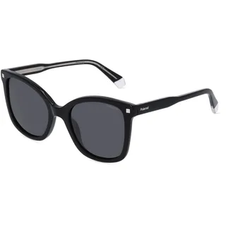 Polaroid PLD 4151/S/X Damen-Sonnenbrille Vollrand Butterfly Acetat-Gestell, schwarz