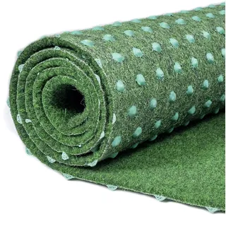 Carpeto Rugs Kunstrasen Balkon Teppich Wasserfest - Kunstrassenteppich Outdoor - Rasenteppich Balkon Meterware mit Noppen - Kunstgras Balkonteppich - Grün - 200 x 125 cm